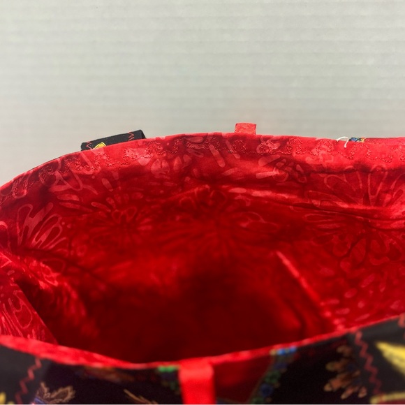 VALENTINE LITTKE QUEEN OF HEARTS HANDMADE SMALL REUSABLE TOTE BAG - Picture 3 of 3